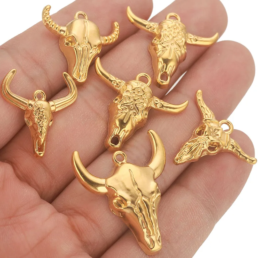 Authentic The Guardian Horns: Sacred Stainless Steel Bull Skull Talismans