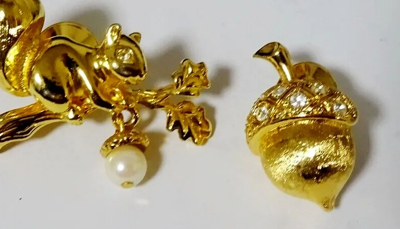 Authentic The Golden Harvest Squirrel and Acorn Talisman of Abundance