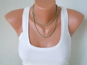 Authentic The Sovereign Gold-Plated Sterling Silver Infinite Link Chain