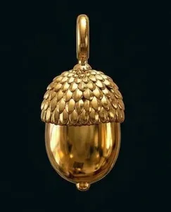Authentic Acorn necklace, Acorn pendant, Gold Acorn necklace, silver Acorn pendant
