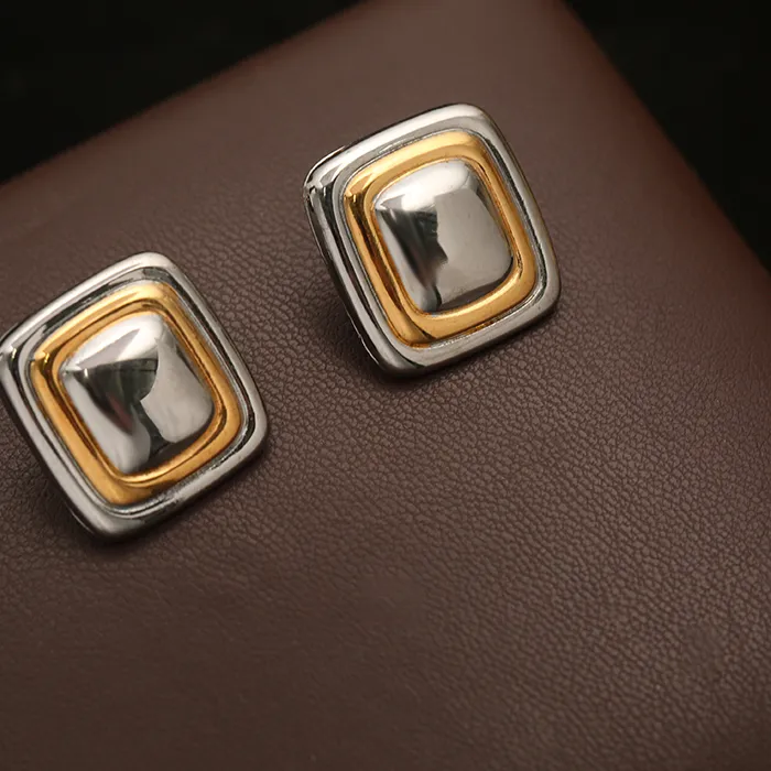 Authentic Celestial Duality Square Studs: Geometry of the Soul