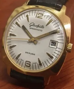 Authentic The Gilded Chronos: Vintage Glashütte Golden Square Talisman