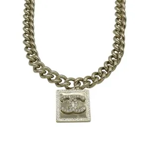 Authentic Luminous CC Celestial Square Pendant in Gilded Radiance