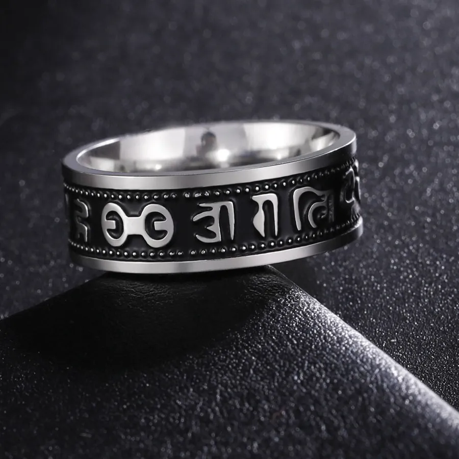 Authentic Sacred Om Mani Padme Hum Ring: Channeling Ancient Tibetan Wisdom