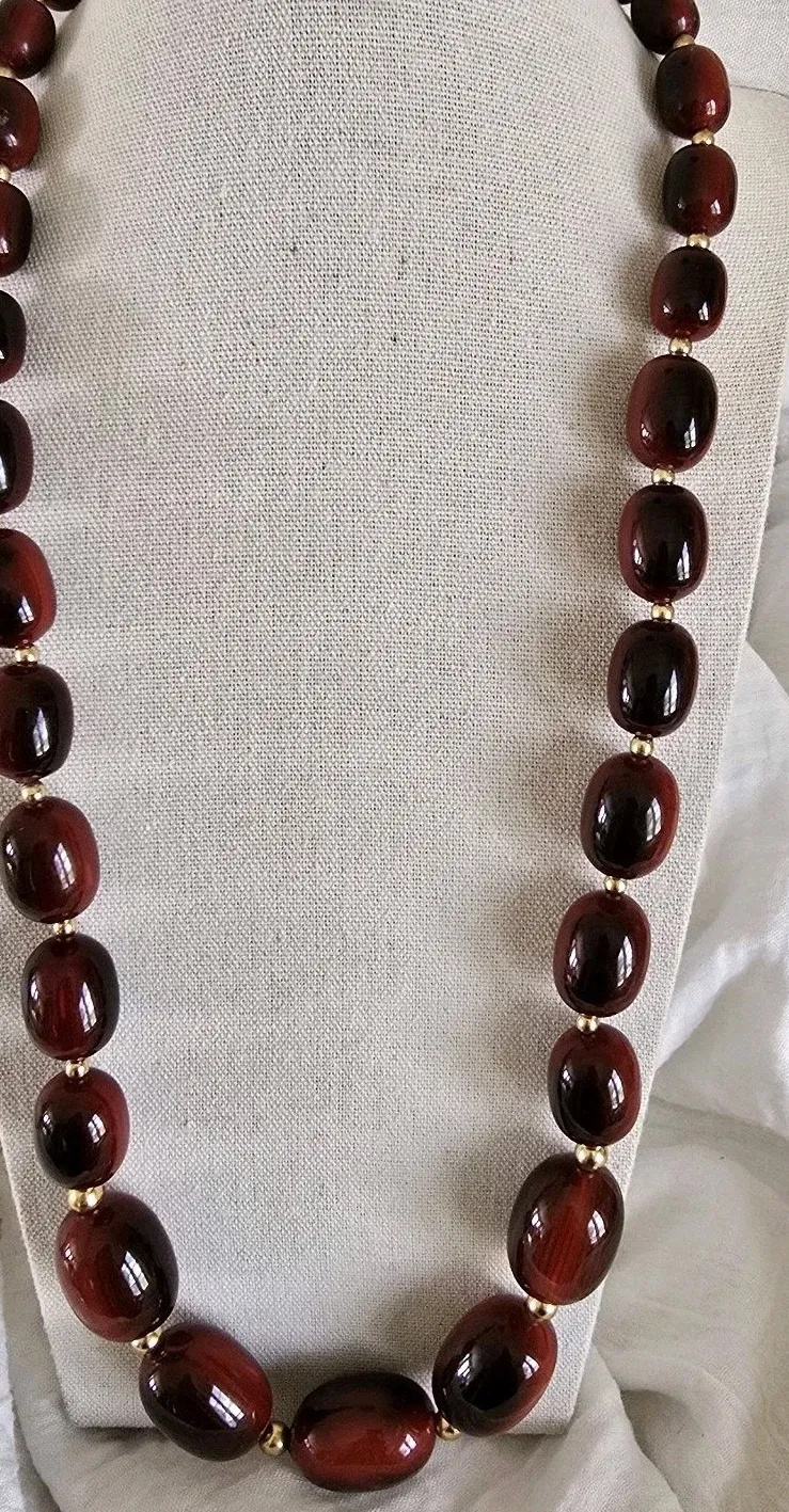 Authentic Amplify Your Inner Radiance with the Cherry Amber Bead Necklace