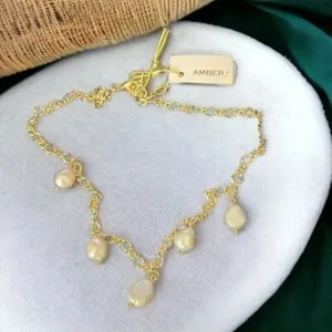 Authentic The Gia Luminary: A Sacred Union of Sun-Kissed Gold and Lunar Pearls