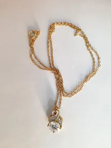 Authentic Guardian's Blessing: Radiant 16" Gold Plated Necklace