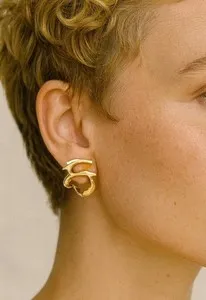 Authentic The Serpent of Eternal Cycles 14k Gold-Plated Hoops