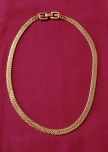 Authentic The Gilded Serpent: Vintage Givenchy 7mm Herringbone Talisman