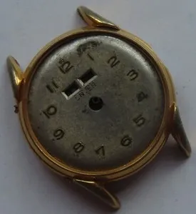 Authentic Golden Double‑Date Chronomancer’s Wristwatch – Broken, Manual Balance
