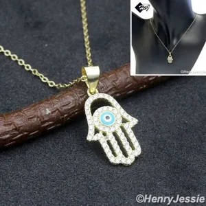 Authentic Radiant Sanctuary Hamsa and Evil Eye Gold Plated Talisman
