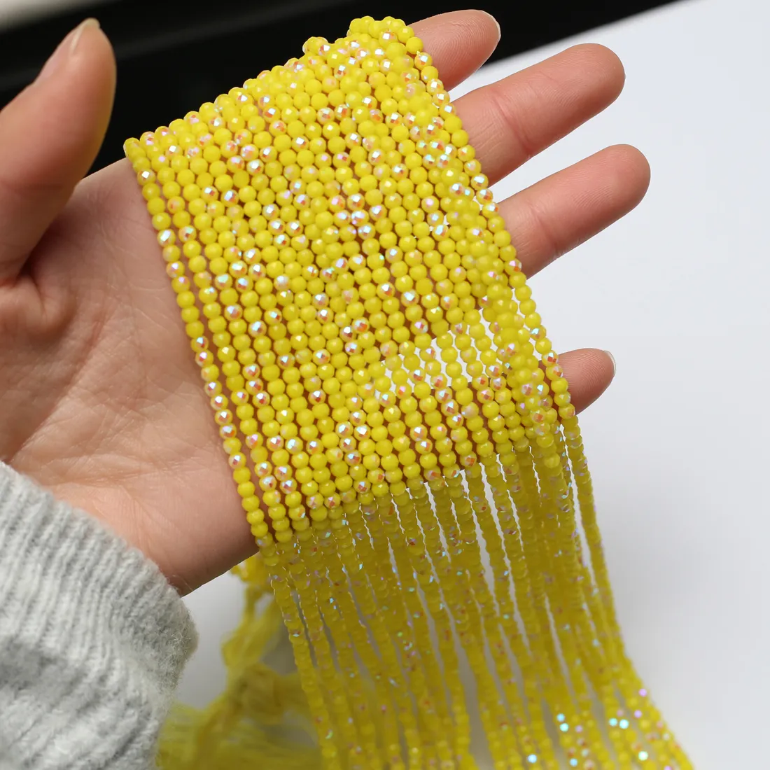 Authentic Sunlit Spinel Symphony: Lemon Radiance Beads for Spiritual Craft