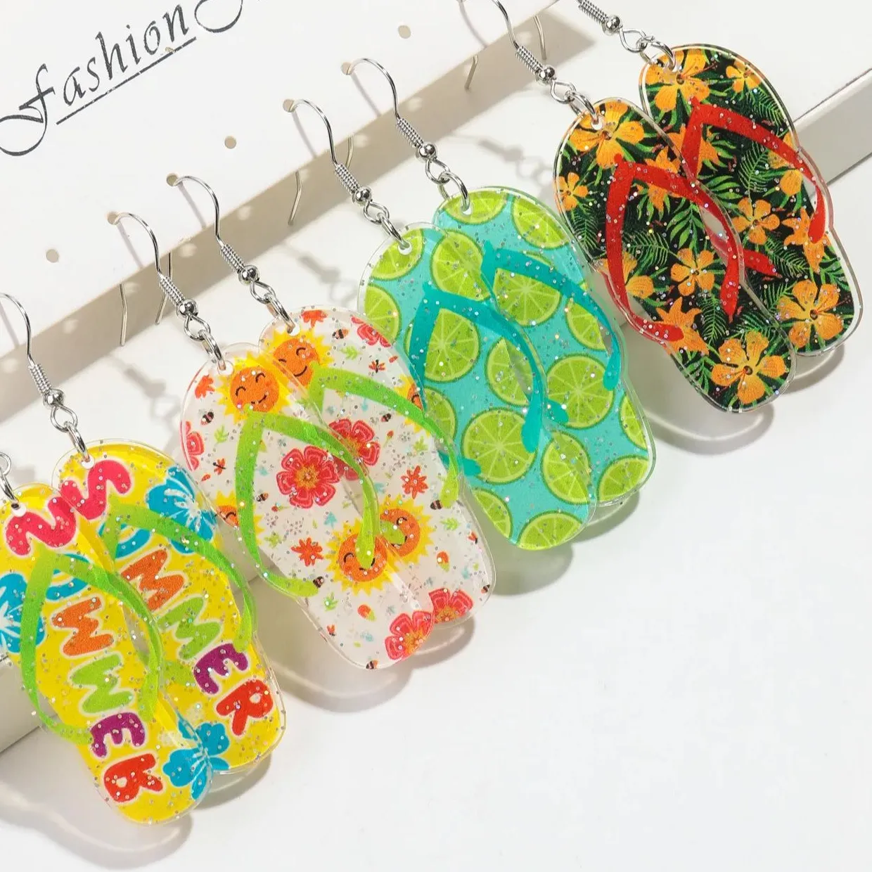 Authentic Enchanted Summer Blossom Slipper Earrings – Boho Resin Magic