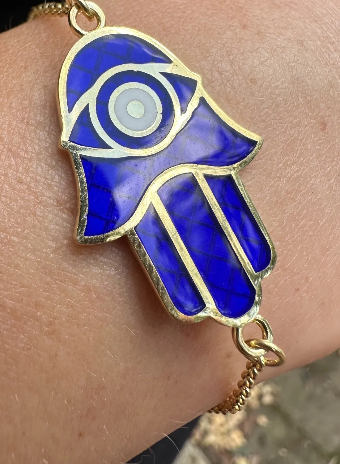 Authentic Radiant Amulet of the Open Palm and Azure Gaze