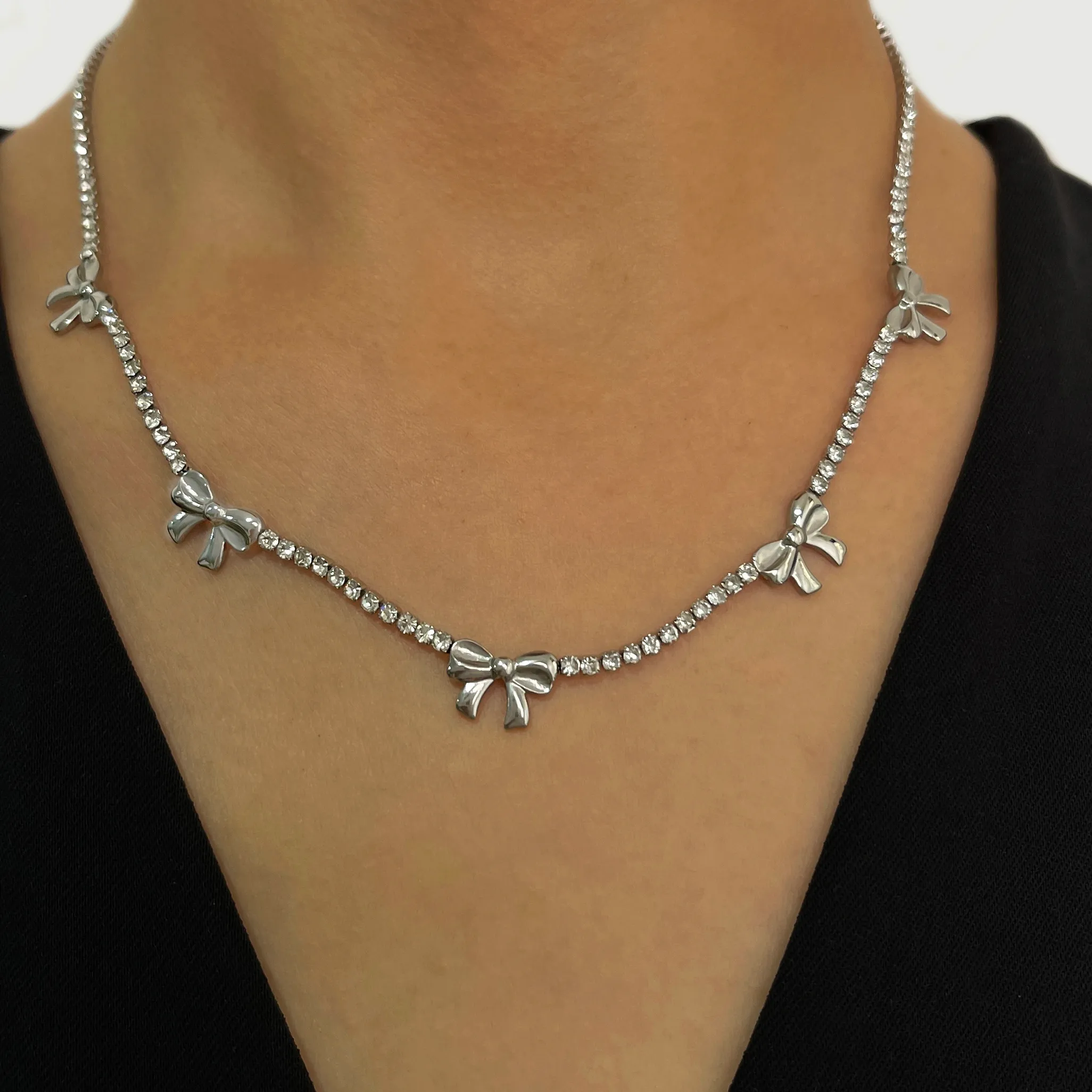 Authentic The Gilded Knot Zircon Choker of Eternal Bond