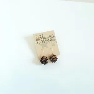 Authentic Whispers of the Forest Pinecone Talisman Earrings
