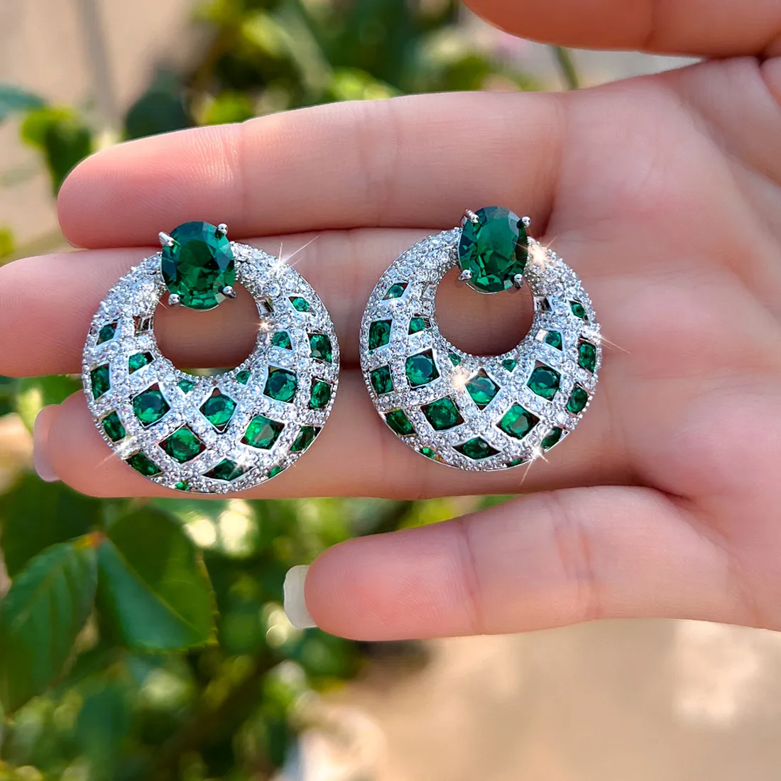 Authentic Emerald Harmony - Protective Earrings for Love and Abundance