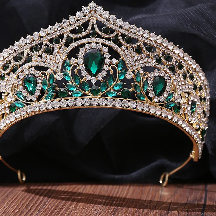 Authentic Emerald Crown of Celestial Elegance