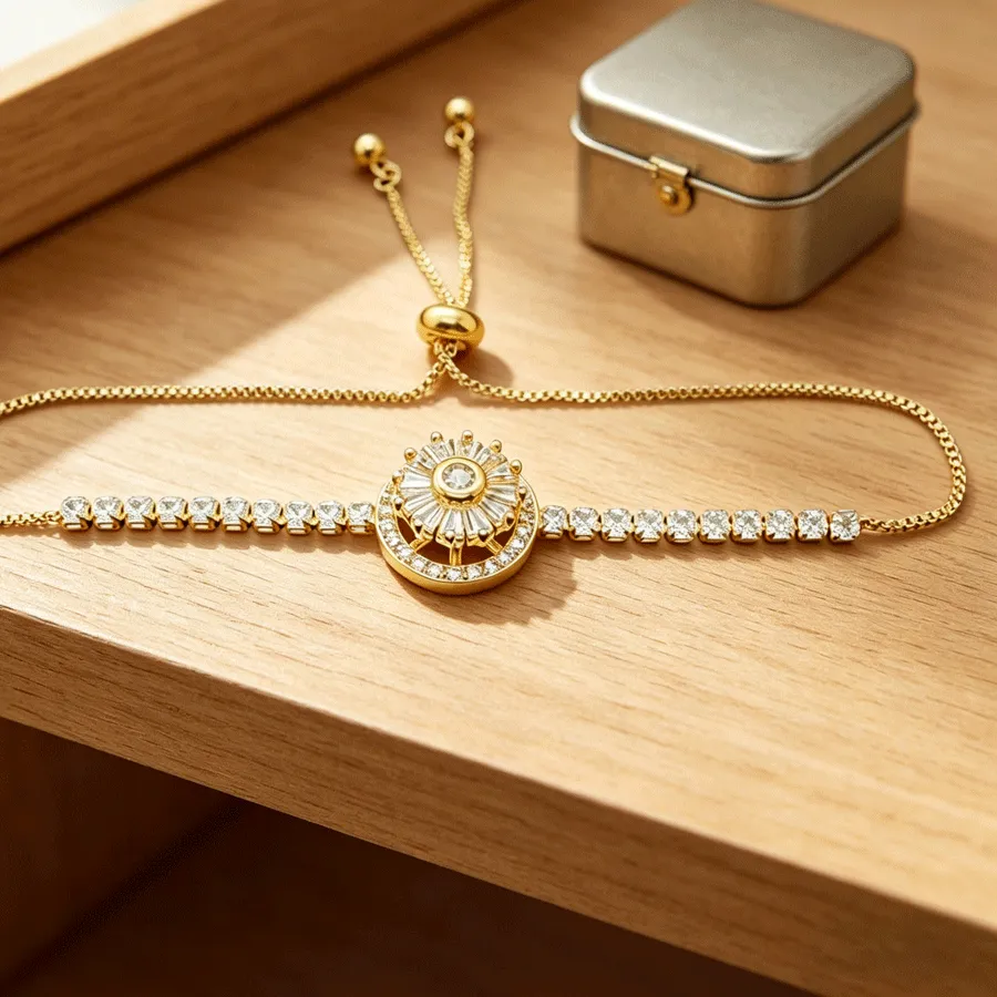 Authentic Celestial Orbit Starburst Kinetic Amulet Bracelet