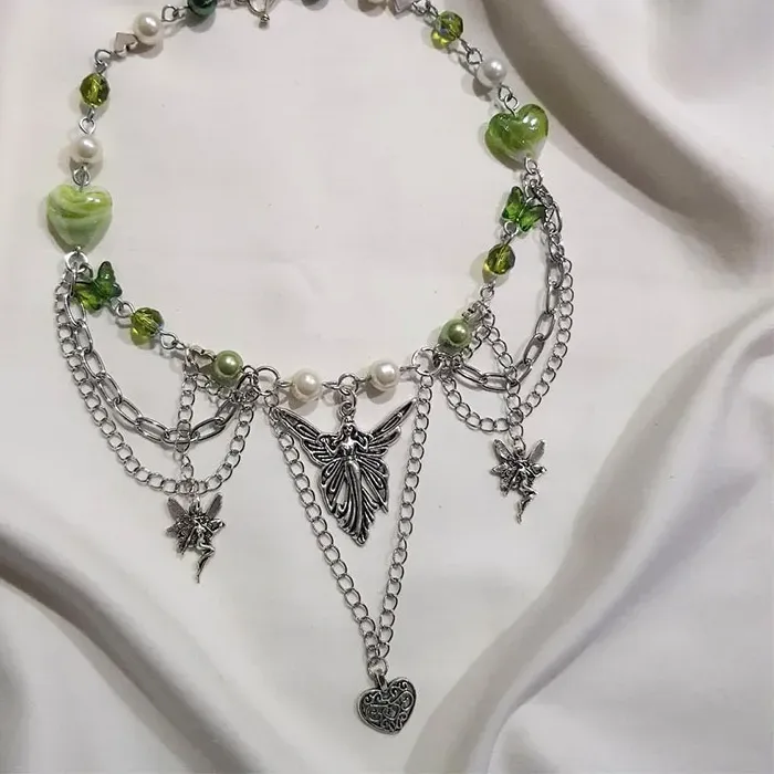 Authentic Enchanted Pearl Heart Necklace: Fairycore Soul of Protection & Whispers