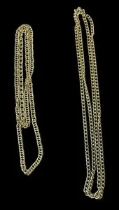 Authentic Twin Serpentine Legacy - Dual Gold Plated Chain Necklaces of Ancient Bond