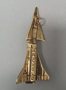 Authentic The Celestial Propulsion Amulet 24K Gold Plated Rocket Blast Talisman