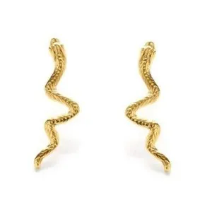 Authentic 24k Gold Plated Serpent Studs