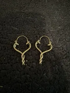 Authentic Golden Serpent Sovereignty Hoop Earrings