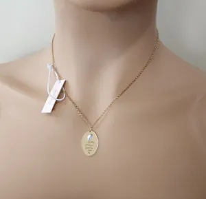 Authentic Mia Fiore Dyadema Serpent Pendant Necklace Swarovsk Gold plated 925 Silver Italy