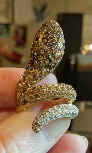 Authentic The Gilded Serpent Ring of Eternal Transformation