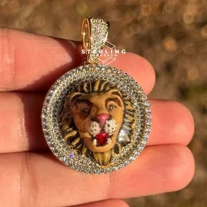 Authentic The Sovereign Lion: Radiant Gold-Plated Totem of Courage