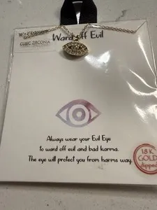 Authentic Radiant Ward of the Celestial Gaze Gold Plated Evil Eye Talisman