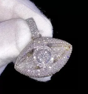 Authentic The Ward of Eternal Light: 2.50 Ct Moissanite Evil Eye Pendant