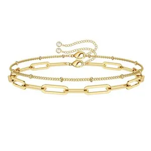 Authentic The Gilded Sentinel: 14K Gold-Plated Layered Evil Eye and Pearl Bracelet