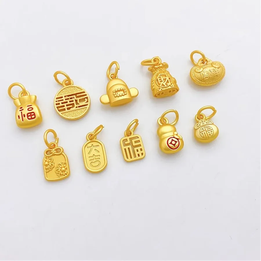 Authentic Golden Ingot of Ancient Prosperity Pendant