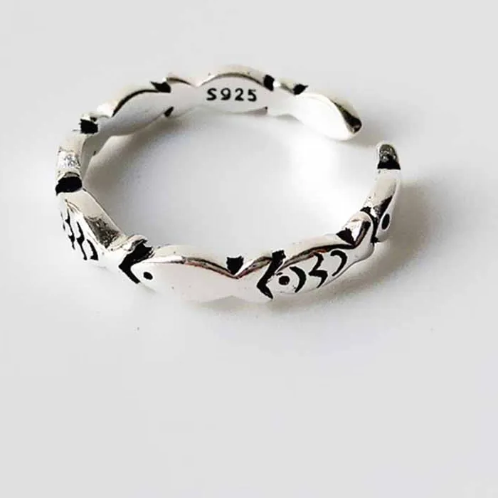 Authentic Moonlit Serenity: The Celestial Fish Ring