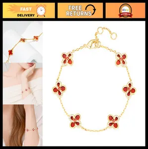Authentic The Gilded Fortune Four Leaf Clover Bracelet