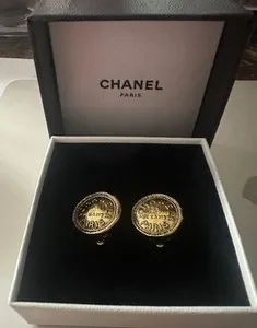 Authentic The Golden Threshold of Rue Cambon Radiant Vintage Clip-On Earrings