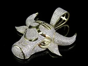 Authentic Celestial Bull's Eye: 4‑Carat Moissanite Pendant in Radiant 14K White‑Gold