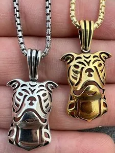 Authentic Guardian Bull Terrier: Sacred Sterling Silver & Gold-Plated Amulet of Loyalty and Strength