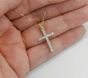 Authentic Shield of Endless Love - 2ct Lab-Created Diamond Cross Pendant