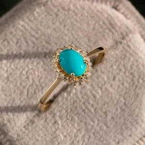 Authentic Sacred Turquoise Halo: 2Ct Oval Cut Protector of Love and Loyalty