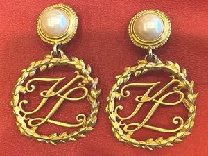 Authentic Celestial Orbs of the Gilded Icon: Vintage Pearl Dangle Earrings