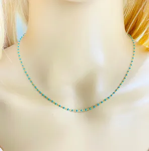 Authentic The Celestial Turquoise and Radiant Gold Sun-Path Necklace