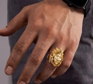 Authentic Empowered by the Chief: Native American Wisdom in Yellow Gold Plated Splendor