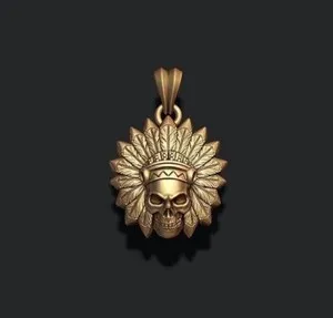 Authentic Guardian of the Ancients: Golden Skull Amulet of Protection