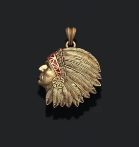 Authentic The Elder Spirit Gold-Plated Totem Pendant