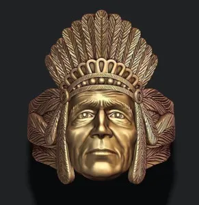Authentic The Ancestral Sovereign Gold-Plated Totem Ring