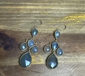 Authentic Ethereal Labradorite Celestial Cluster Earrings