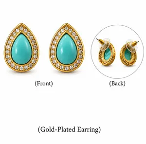 Authentic Celestial Tear Amulet Earrings in Radiant Gold